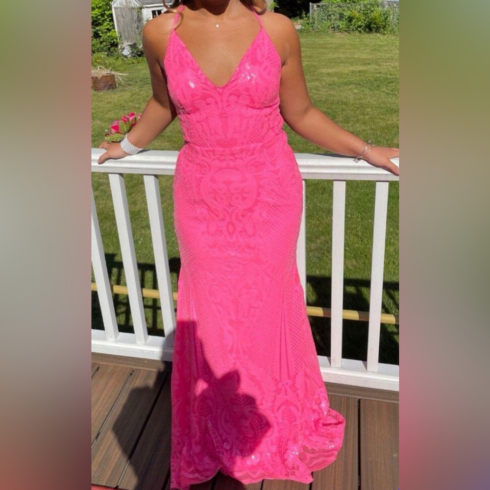 Hot Pink Prom Dress